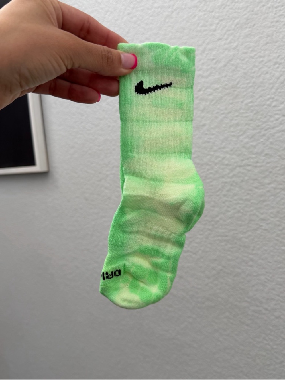 Nike Bright Multicolor Crew Socks - Orange, Yellow, Blue, Mint - Picture 3 of 3